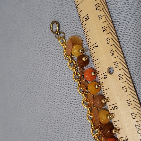 New Pretty Orange and Yellow Bead Charm Style Bracelet - Picture 5 of 5
